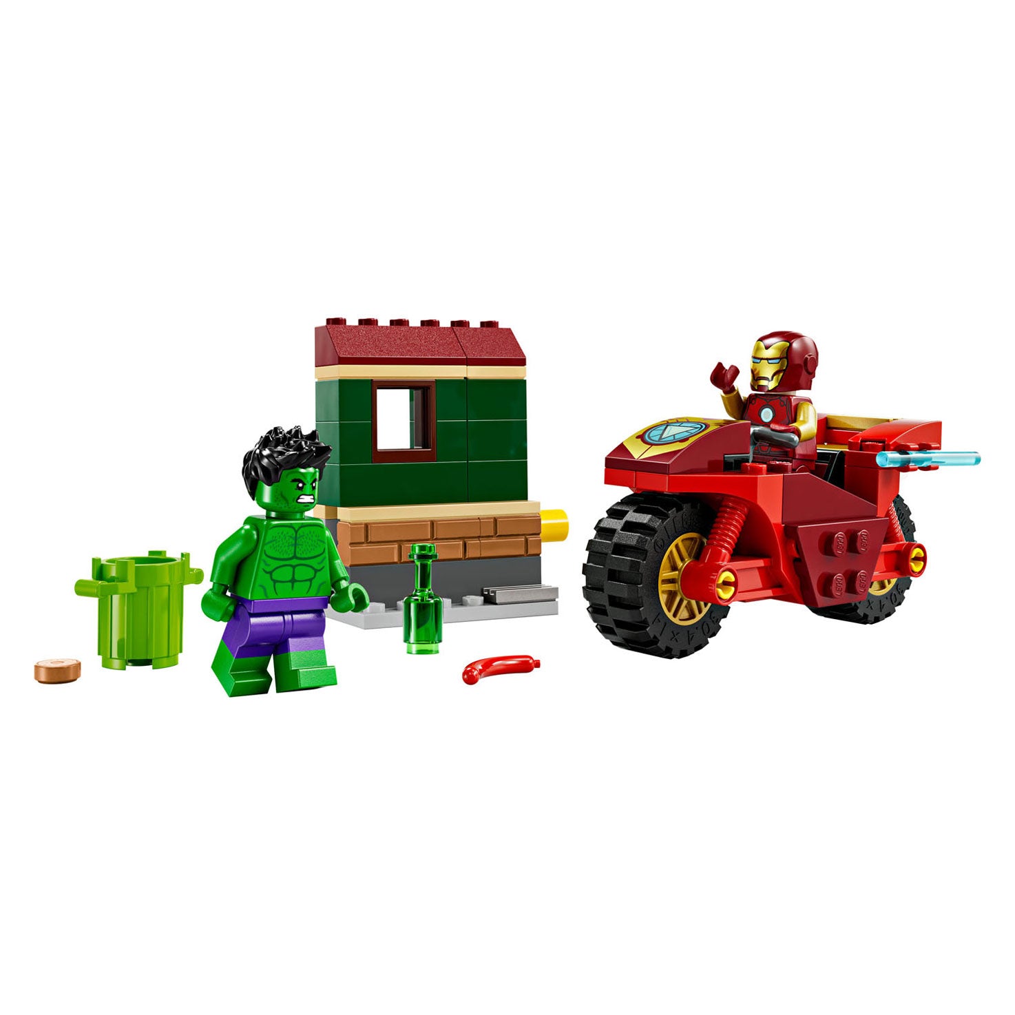 Lego Lego Super Heroes 76287 Iron Man mit Motor und De Hulk