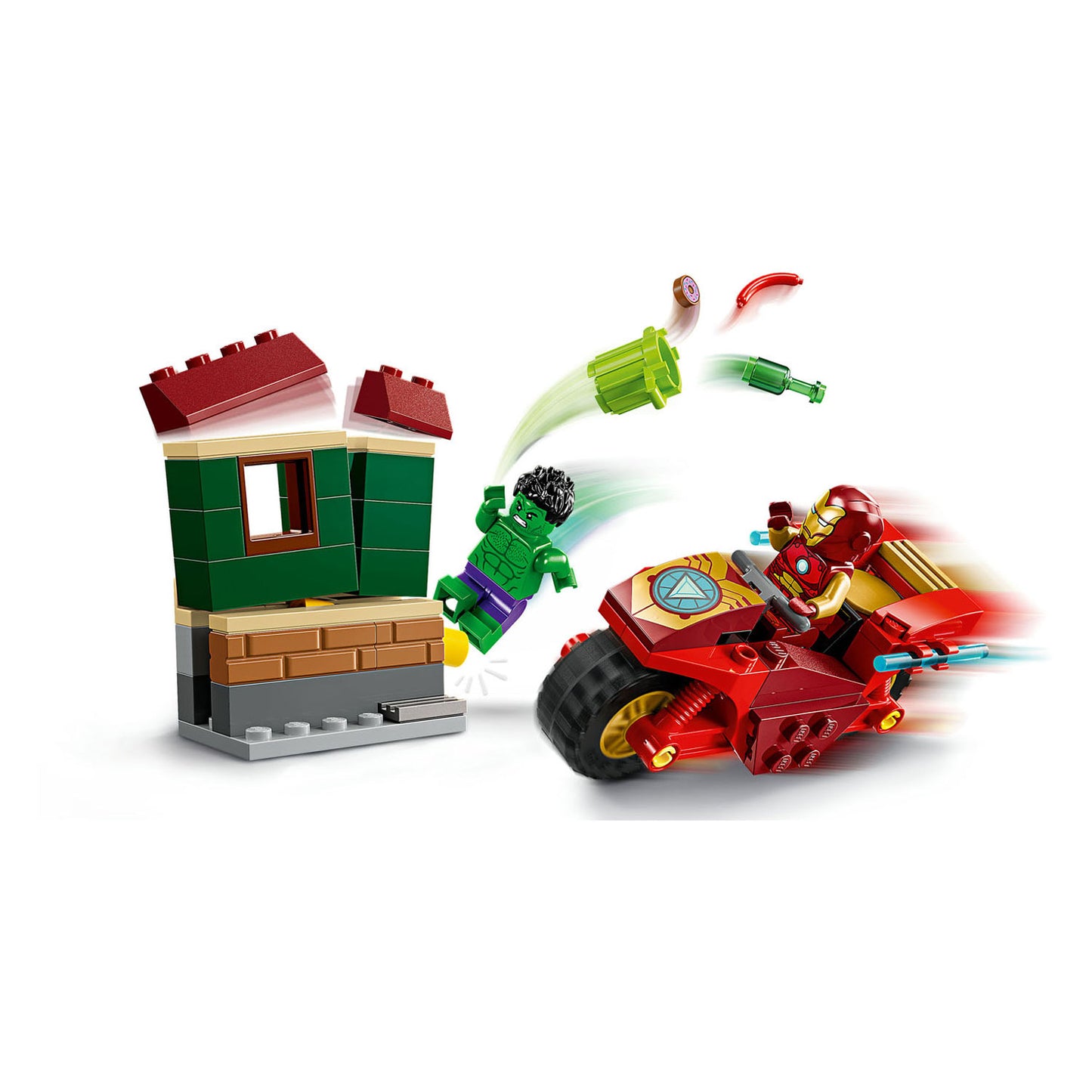 Lego Lego Super Heroes 76287 Iron Man mit Motor und De Hulk