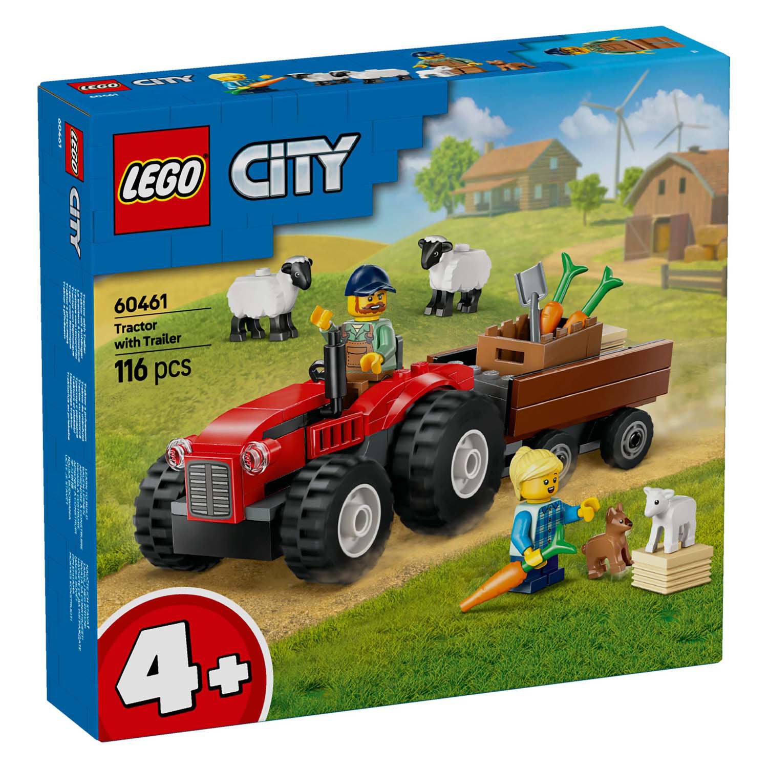 Lego Lego City 60461 Roter Traktor mit Anhänger und Schafen