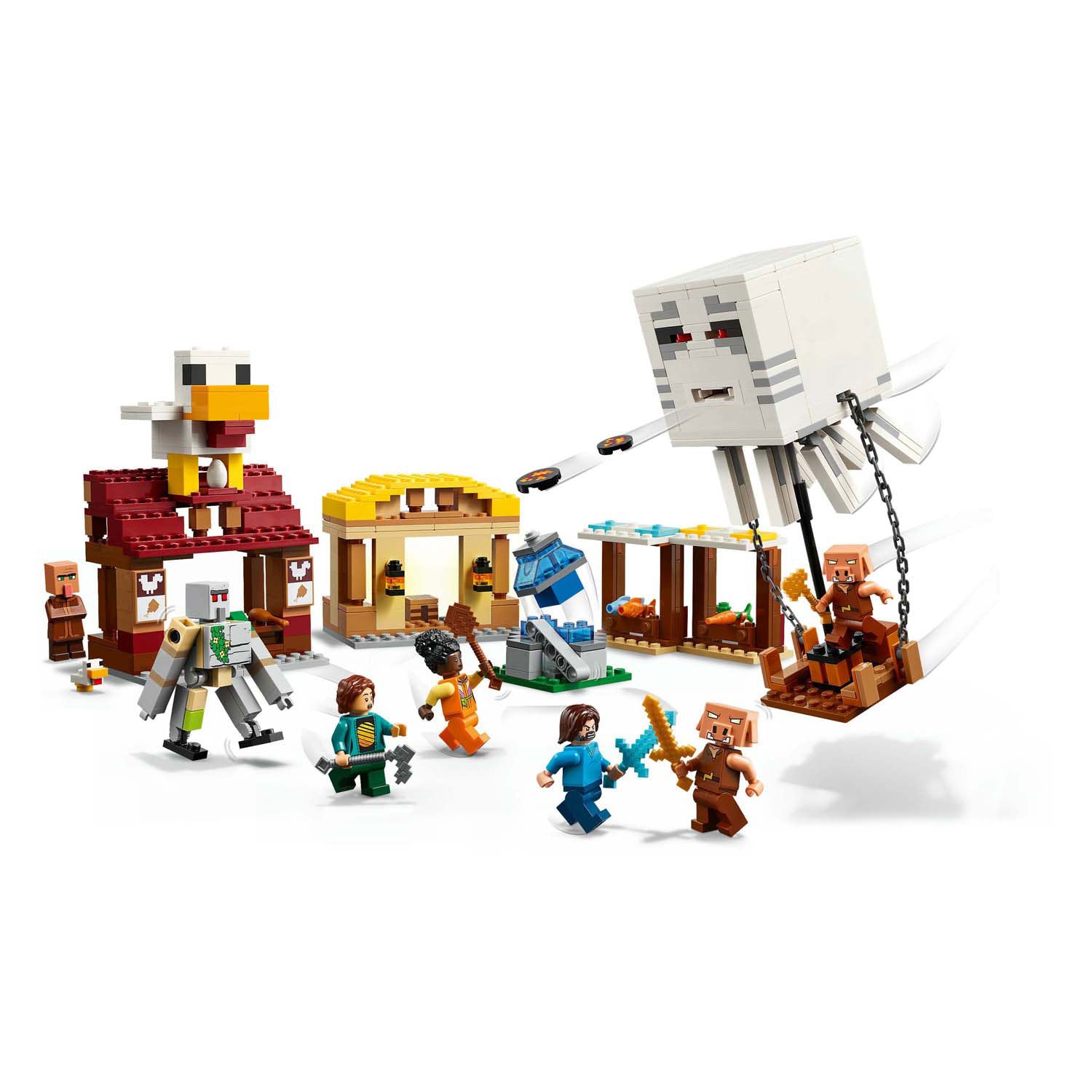 Lego Minecraft 21273 Der ghast-Ballon-Angriff auf das Dorf