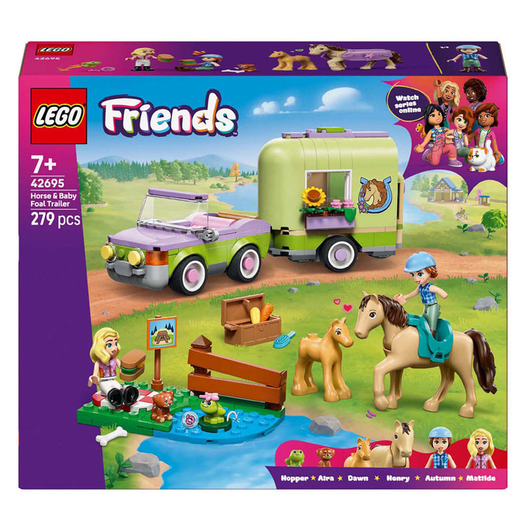 Lego Friends 42695 Anhänger und Pferd und Fohlen