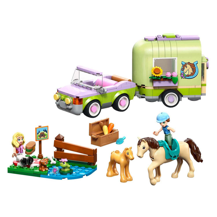 Lego Friends 42695 Anhänger und Pferd und Fohlen