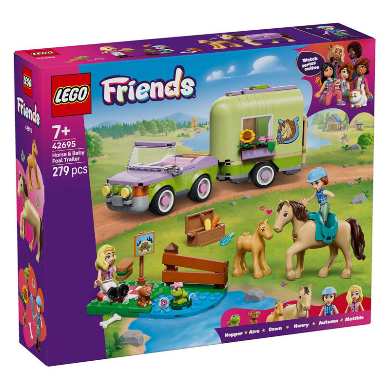 Lego Friends 42695 Anhänger und Pferd und Fohlen