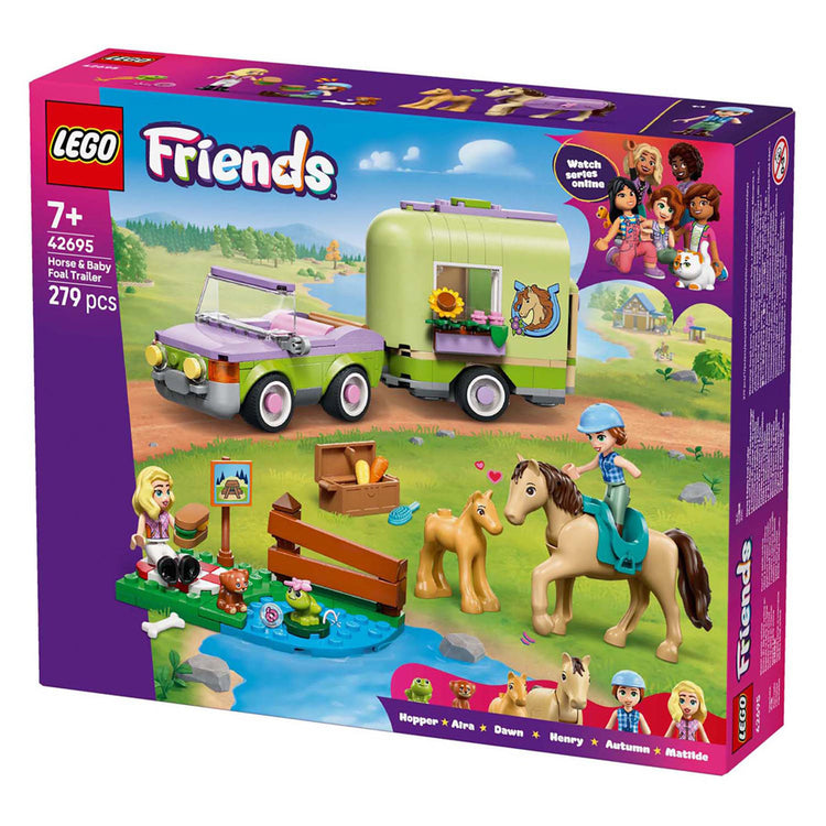 Lego Friends 42695 Anhänger und Pferd und Fohlen