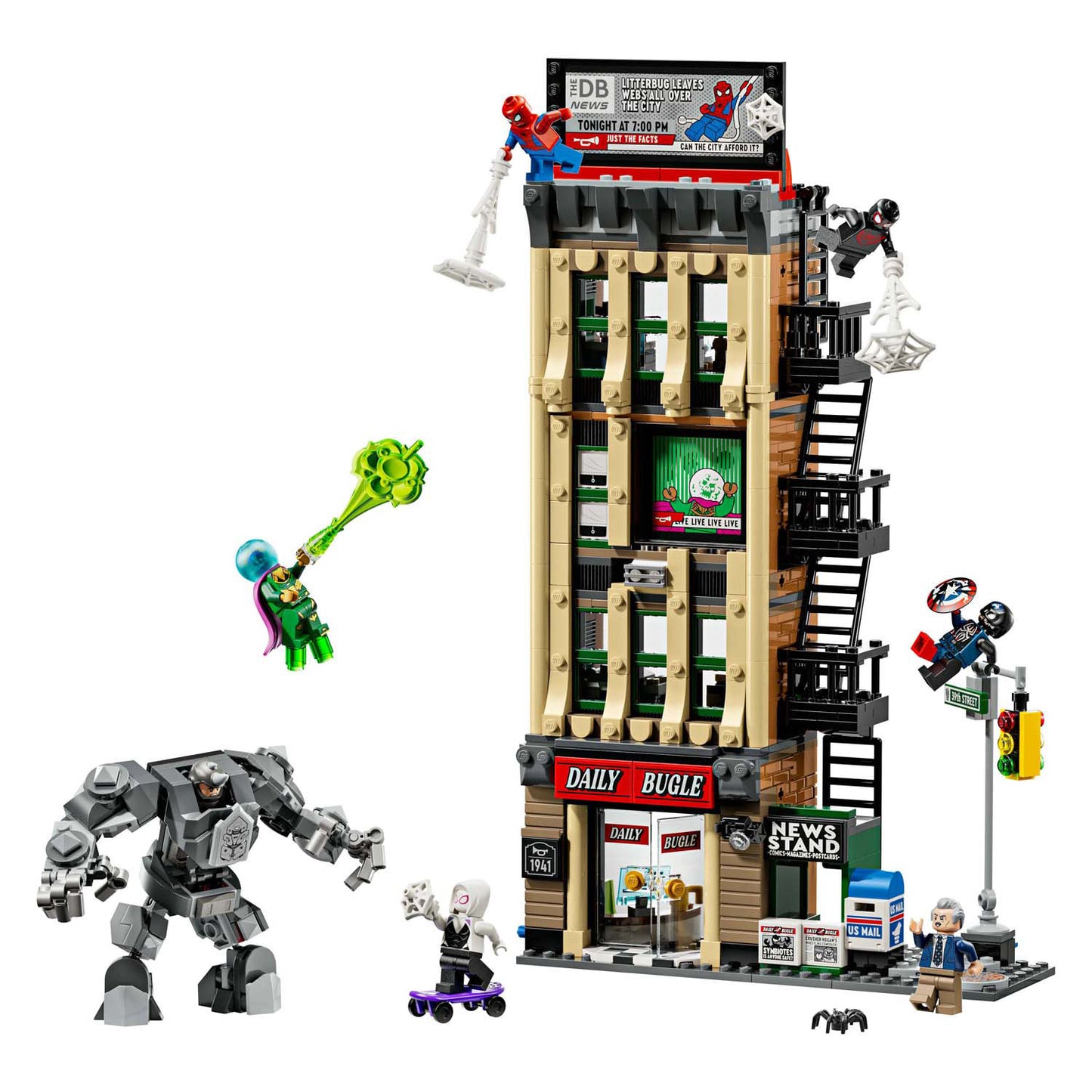 Lego Superhelden 76342 Marvel Spider-Man vs. Mysterio: Das tägliche Signalhorn