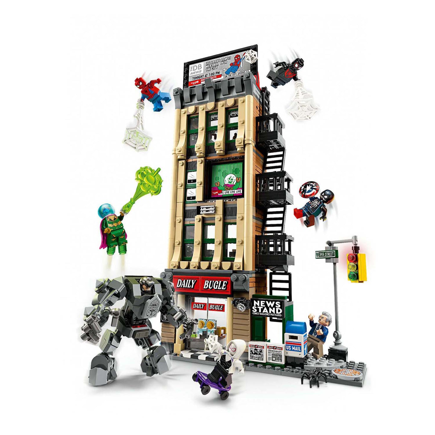 Lego Superhelden 76342 Marvel Spider-Man vs. Mysterio: Das tägliche Signalhorn
