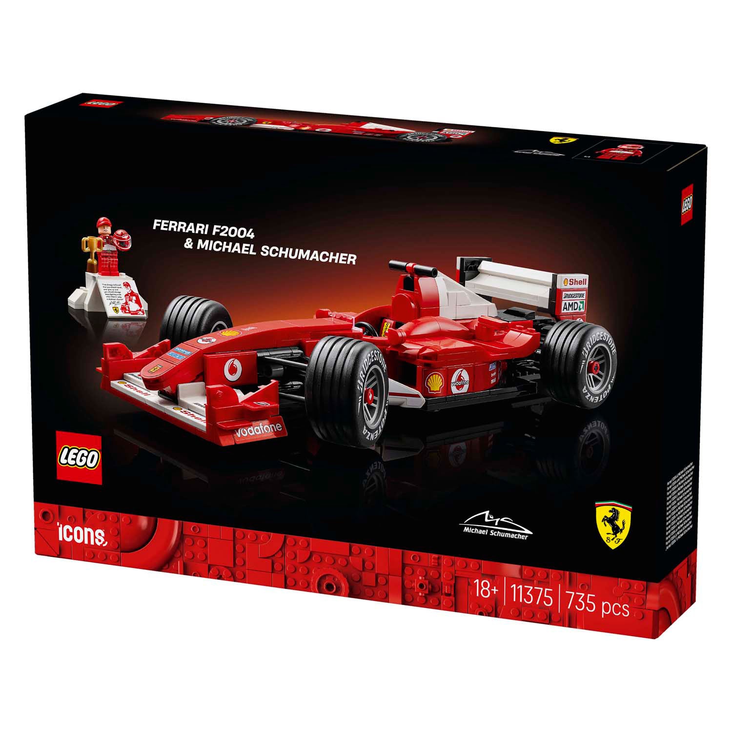 Lego-Ikonen 11375 Ferrari F2004 und Michael Schumacher