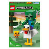 Lego® Minecraft® Hühnerreiter-Bauspielzeug – Gaming-Dekoration mit Baby-Zombie, Huhn und Küken – Geschenktipp für Jungen und Mädchen ab 9 Jahren – 21582 - afbeelding 2