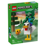 Lego® Minecraft® Hühnerreiter-Bauspielzeug – Gaming-Dekoration mit Baby-Zombie, Huhn und Küken – Geschenktipp für Jungen und Mädchen ab 9 Jahren – 21582 - afbeelding 4