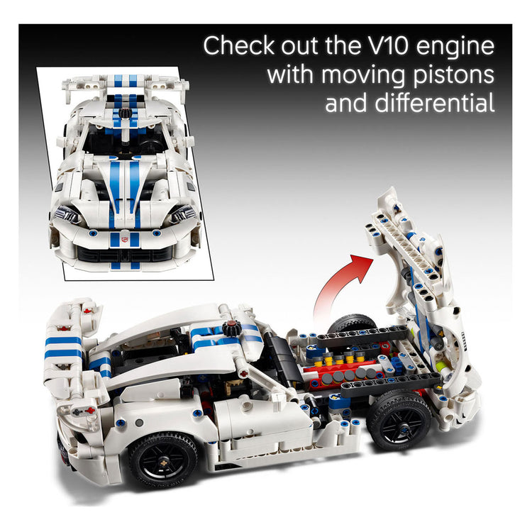 Lego Technic Dodge Viper GTS-R Sportwagen, Spielzeugauto für Kinder 42234