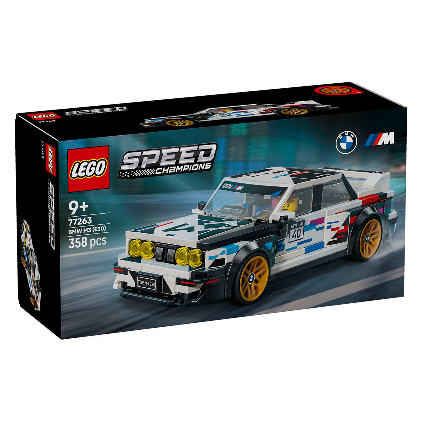 Lego Speed Champions BMW M3 (E30) Autobausatz für Kinder und Kinderzimmerdekoration 77263