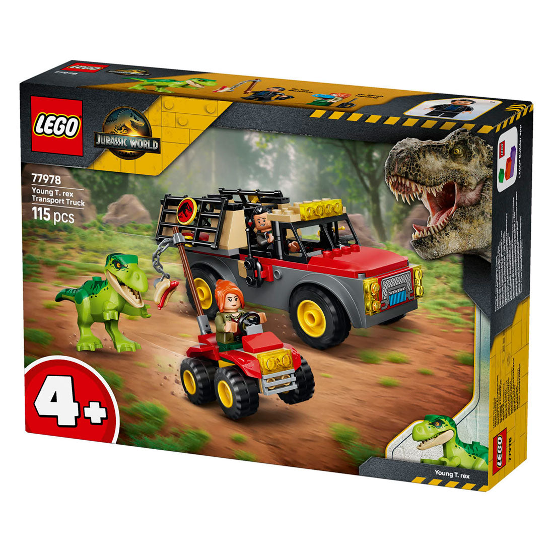 Lego Jurassic World Young T. Rex Transport-LKW Dino-Spielzeug für Kinder ab 4 Jahren 77978