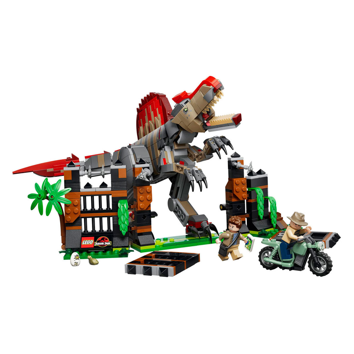 Lego Jurassic World Spinosaurus Escape Dinosaurierspielzeug für Kinder 77982
