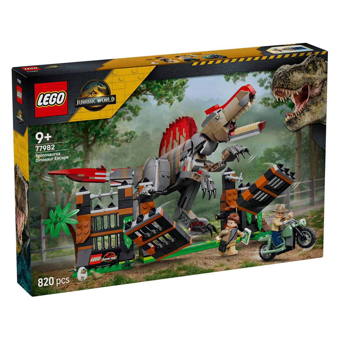 Lego Jurassic World Spinosaurus Escape Dinosaurierspielzeug für Kinder 77982