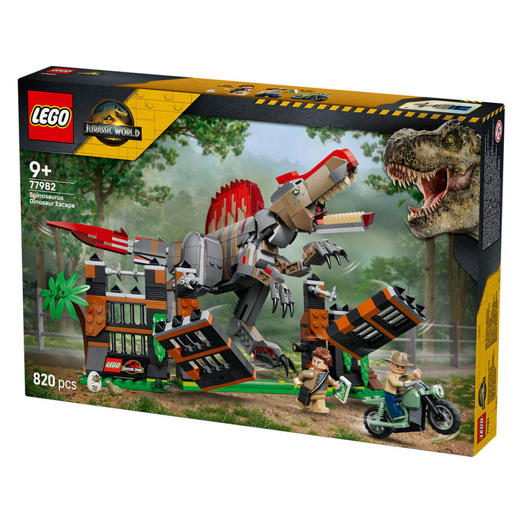 Lego Jurassic World Spinosaurus Escape Dinosaurierspielzeug für Kinder 77982