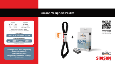 Simson Bold 120 + Tracefy Solo-Sicherheitspaket
