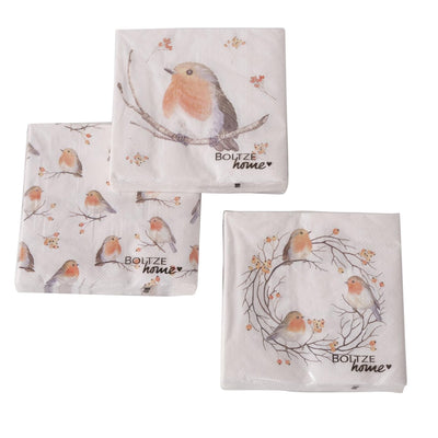 Boltze Home Servietten Ruby Robin 20 Stück Papier