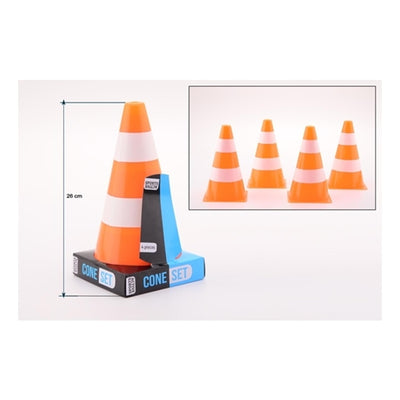 Sportaktives Oranje Witte Pylonnen, 4st.