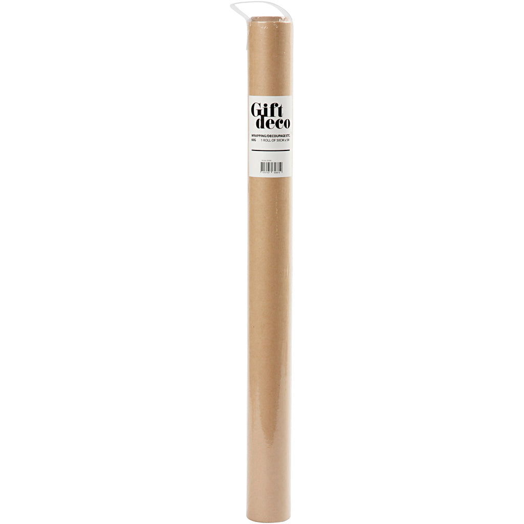 Vivi Gade Geschenkpapier, B: 50 cm, 60 g, Beige, 5 m 1 Rolle