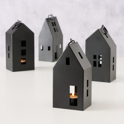 Boltze Home Laterne Bryne House H17cm Metall schwarz