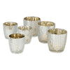 Boltze Home Teelichthalter Glas Silber 2-teilig.