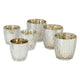 Boltze Home Teelichthalter Glas Silber 2-teilig.