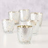 Boltze Home Teelichthalter Glas Silber 2-teilig.