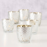 Boltze Home Teelichthalter Glas Silber 2-teilig. - afbeelding 2