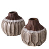 Boltze Home Vase Malia H9cm Keramik braun