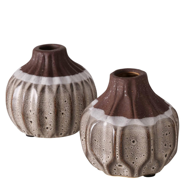 Boltze Home Vase Malia H9cm Keramik braun