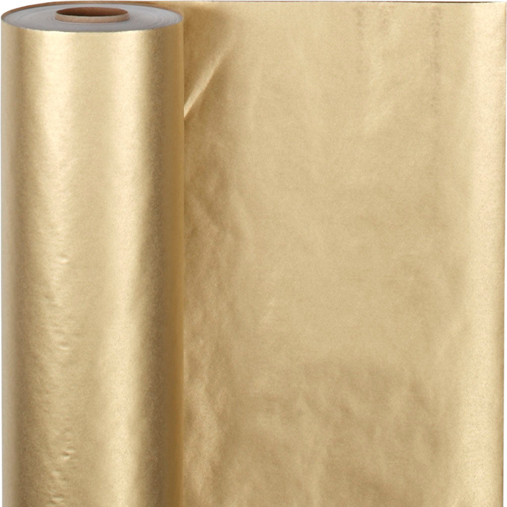 Vivi Gade Geschenkpapier, B: 50 cm, 60 g, Gold, 100 m 1 Rolle
