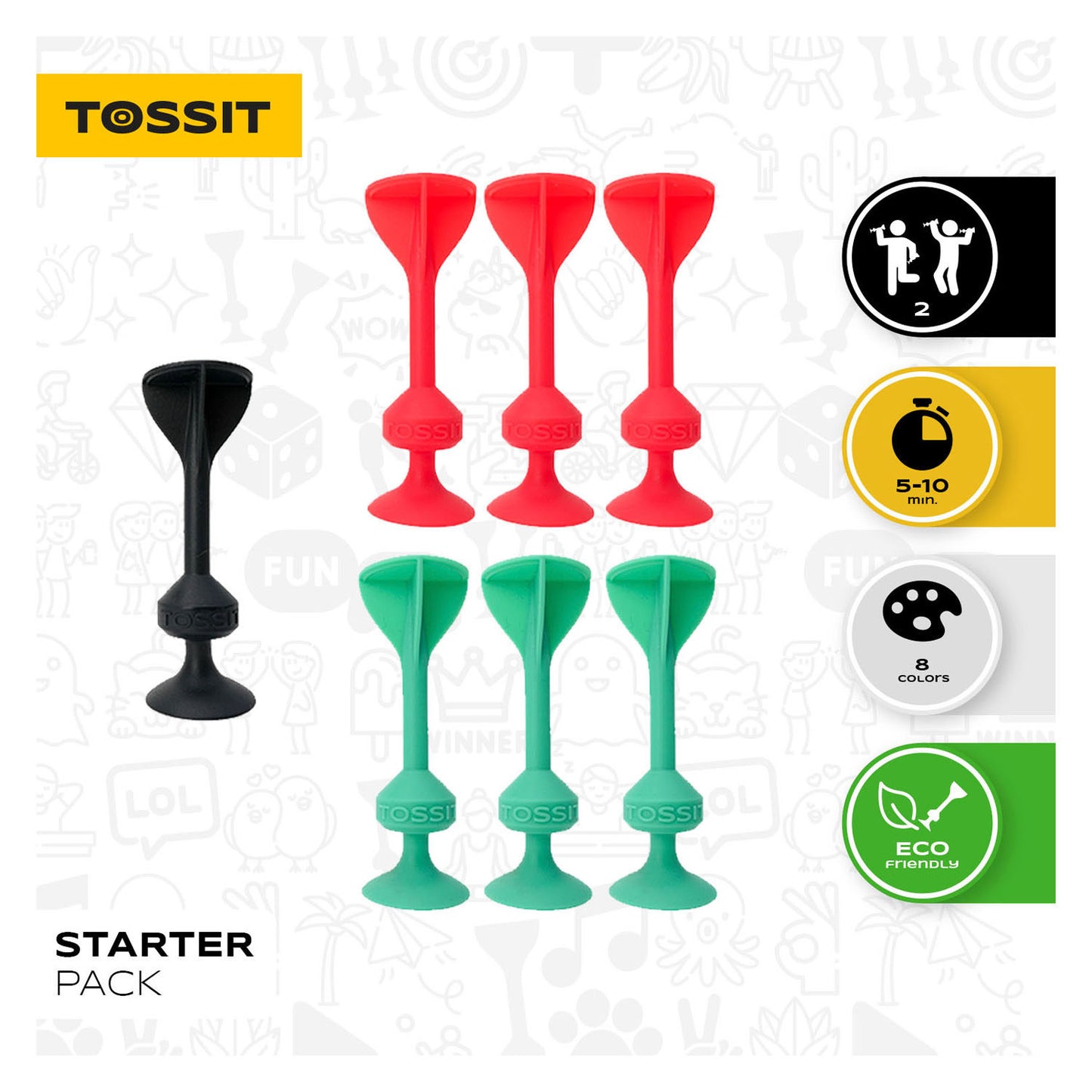 Game Tossit Starter Pack rot-Turquoise