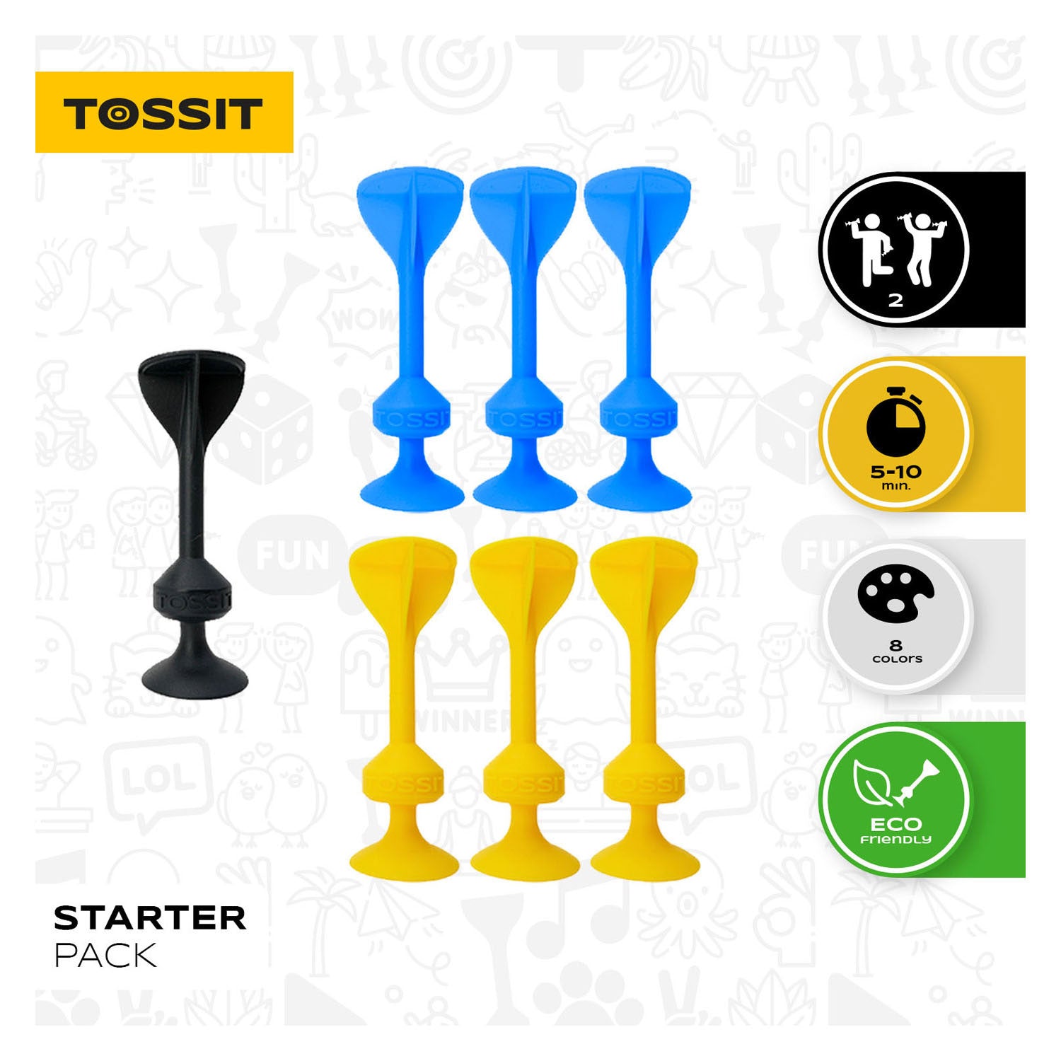 Game Tossit Starter Pack gelb - Blau