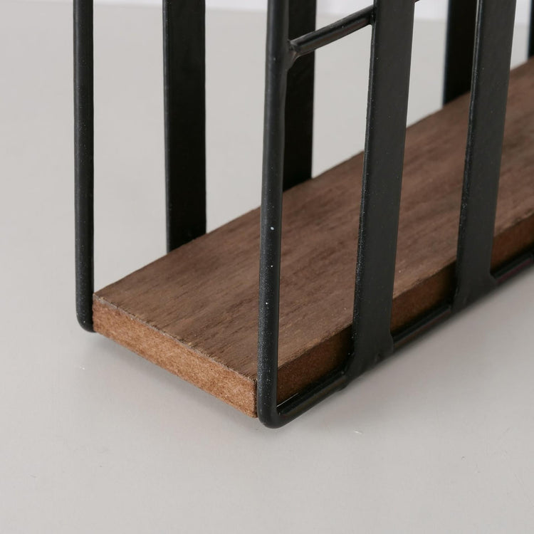 Boltze Home Serviettenhalter stehend Holz Metall H15cm