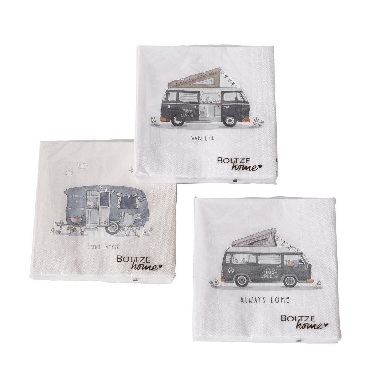 Boltze Home Servietten Vanlife Camper 33x33cm