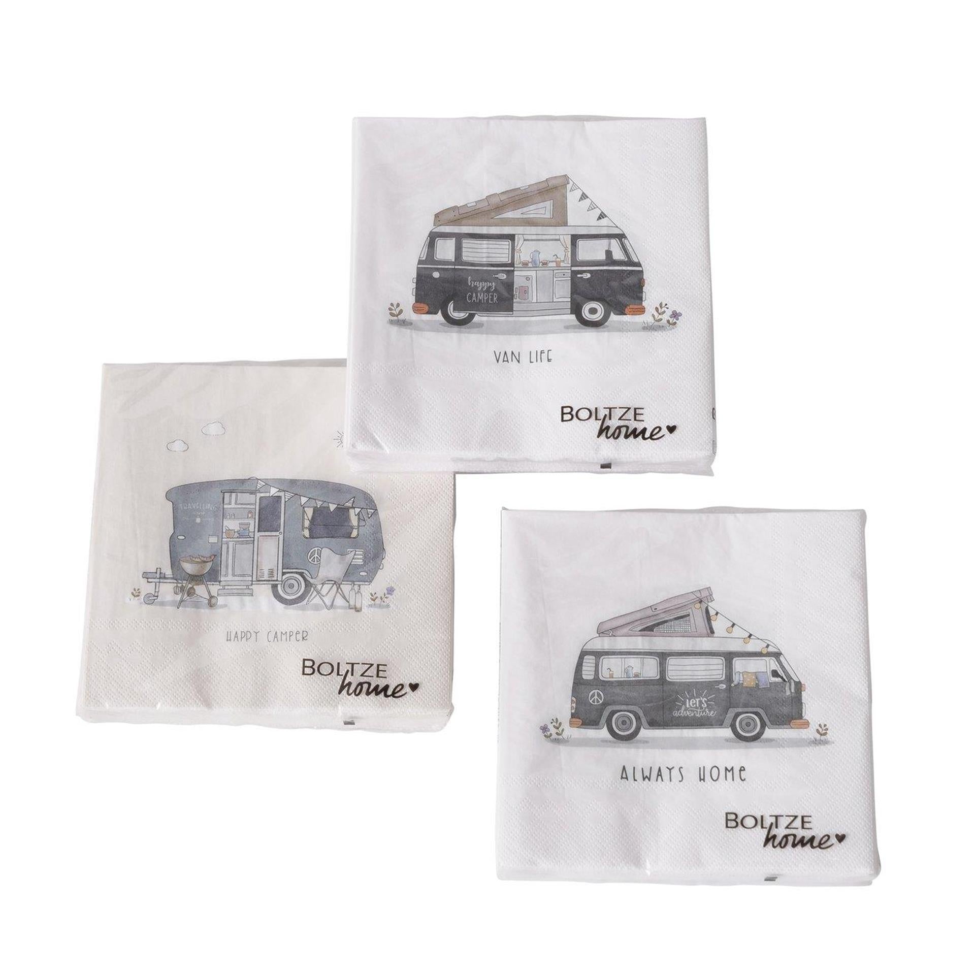 Boltze Home Servietten Vanlife Camper 33x33cm
