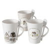 Boltze Home Becher mit Hausmotiv inklusive Löffel 330ml