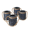 Boltze Home Teelichthalter mit Seilgriff H8cm