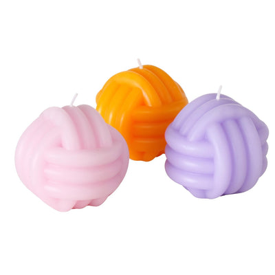 Boltze Home Kerzenknopfform H8cm Durchmesser 8,5cm lila rosa