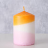 Boltze Home Kerze Splash Dip Dye H9cm Orange Flieder