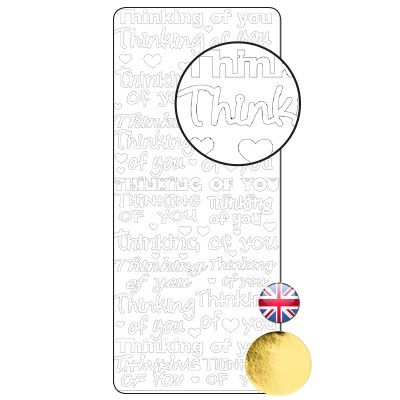 Vaessen creative • Aufkleber 10x23cm x10 Gold Ich denke an dich