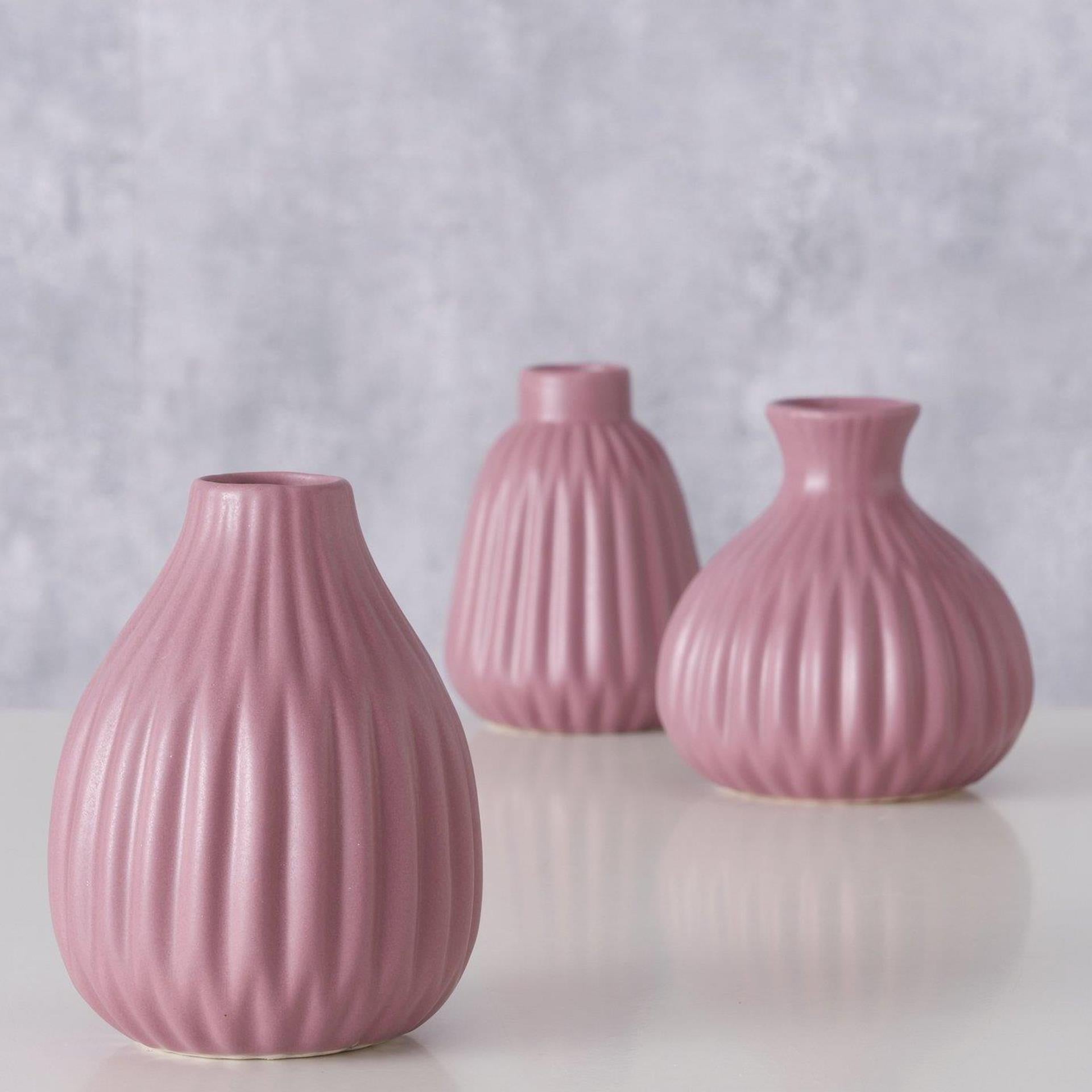 Boltze Home Vase Esko rosa ø10xh12cm