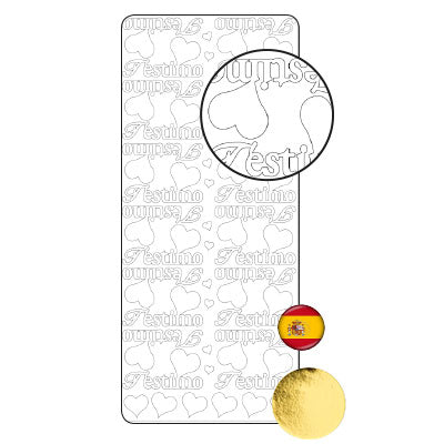 Vaessen creative • Aufkleber 10x23cm 10 Stück gold t'estimo