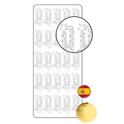 Vaessen creative • Aufkleber 10x23cm 10Stk gold buon anno