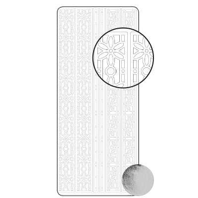 Vaessen creative • Aufkleber 10 Stück Ränder silber