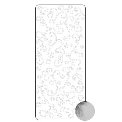 Vaessen creative • Aufkleber 10x23cm 10 Stück silberne Ornamente