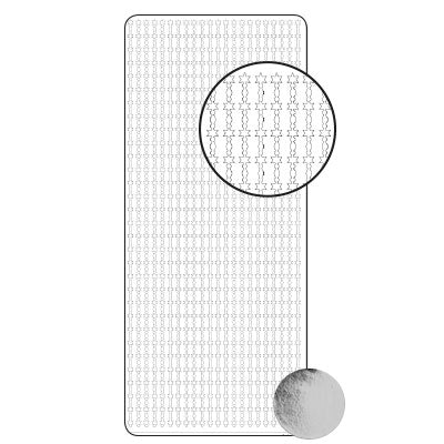 Vaessen creative • Aufkleber 10x23cm 10 Stück silber verschiedene Weihnachtsfiguren
