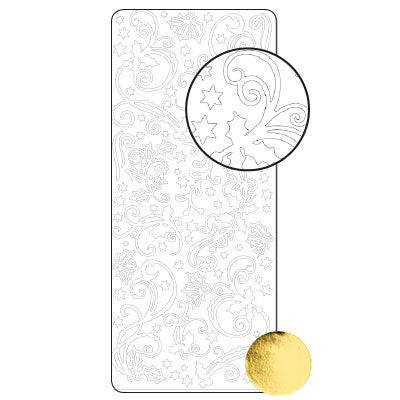 Vaessen creative • Aufkleber 10x23cm 10 Stück Gold verschiedene Weihnachtsfiguren