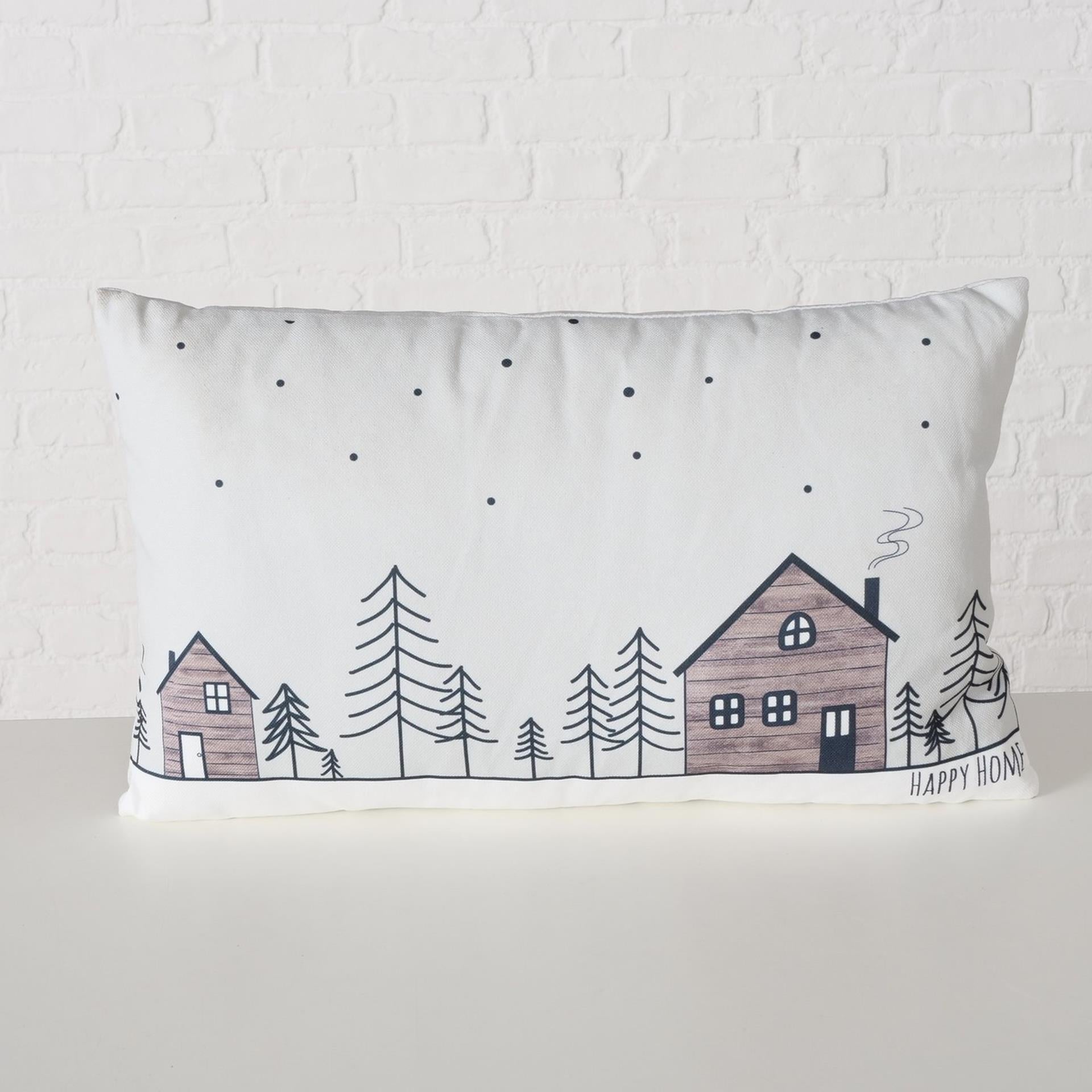 Boltze Heimkissen Homewood Häuser 30x50cm