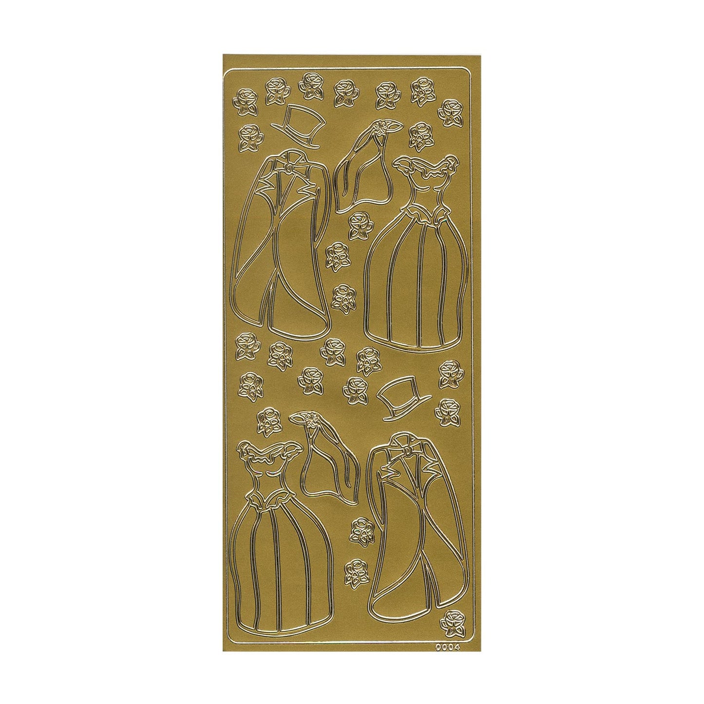 Vaessen creative • Aufkleber 10x23cm 10 Stück Gold Kleidung